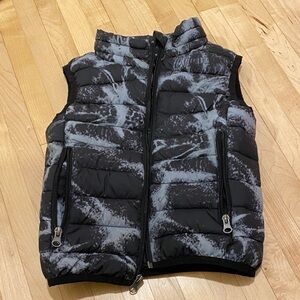 Cozy Black and Gray Kids Puffer Vest